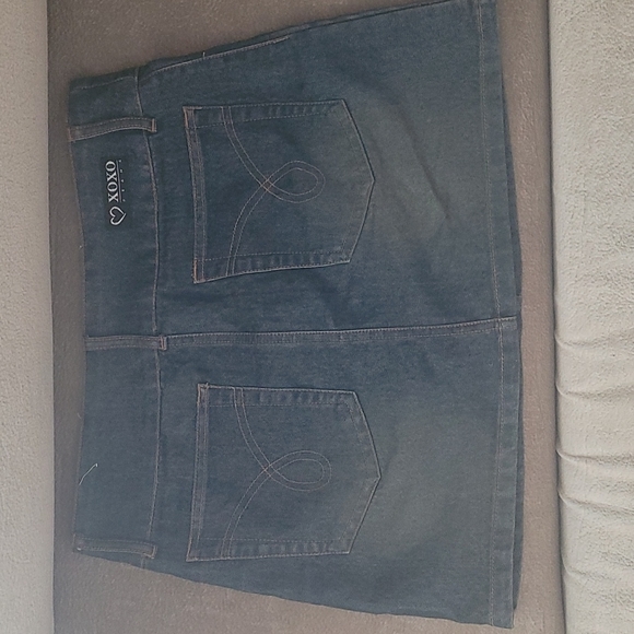 Denim Short Skirt 90s Vintage - Picture 2 of 3